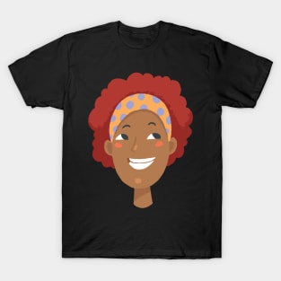 Black woman red hair avatar T-Shirt